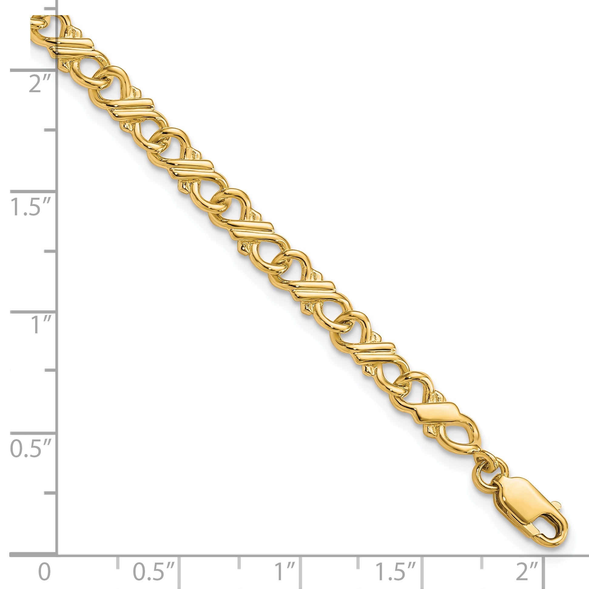 10k Yellow Gold Solid Polished Fancy Bracelet