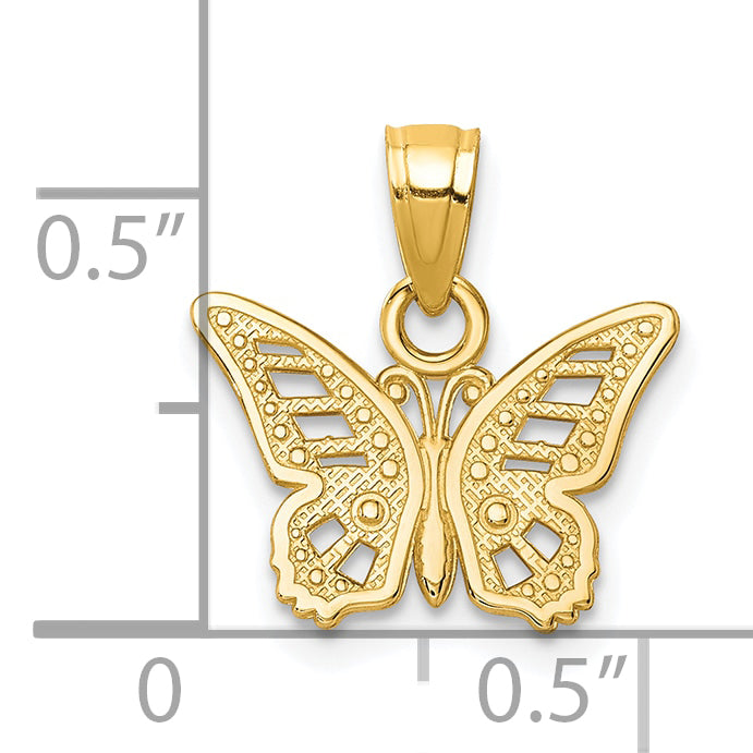 10k Yellow Gold Butterfly Charm