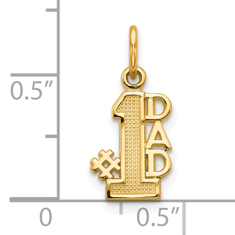 10k Yellow Gold #1 DAD Charm