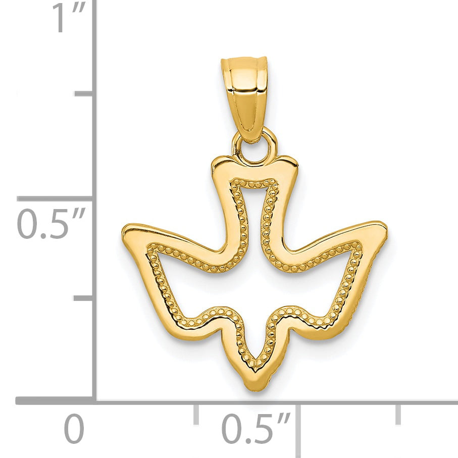 10k Yellow Gold Dove Charm