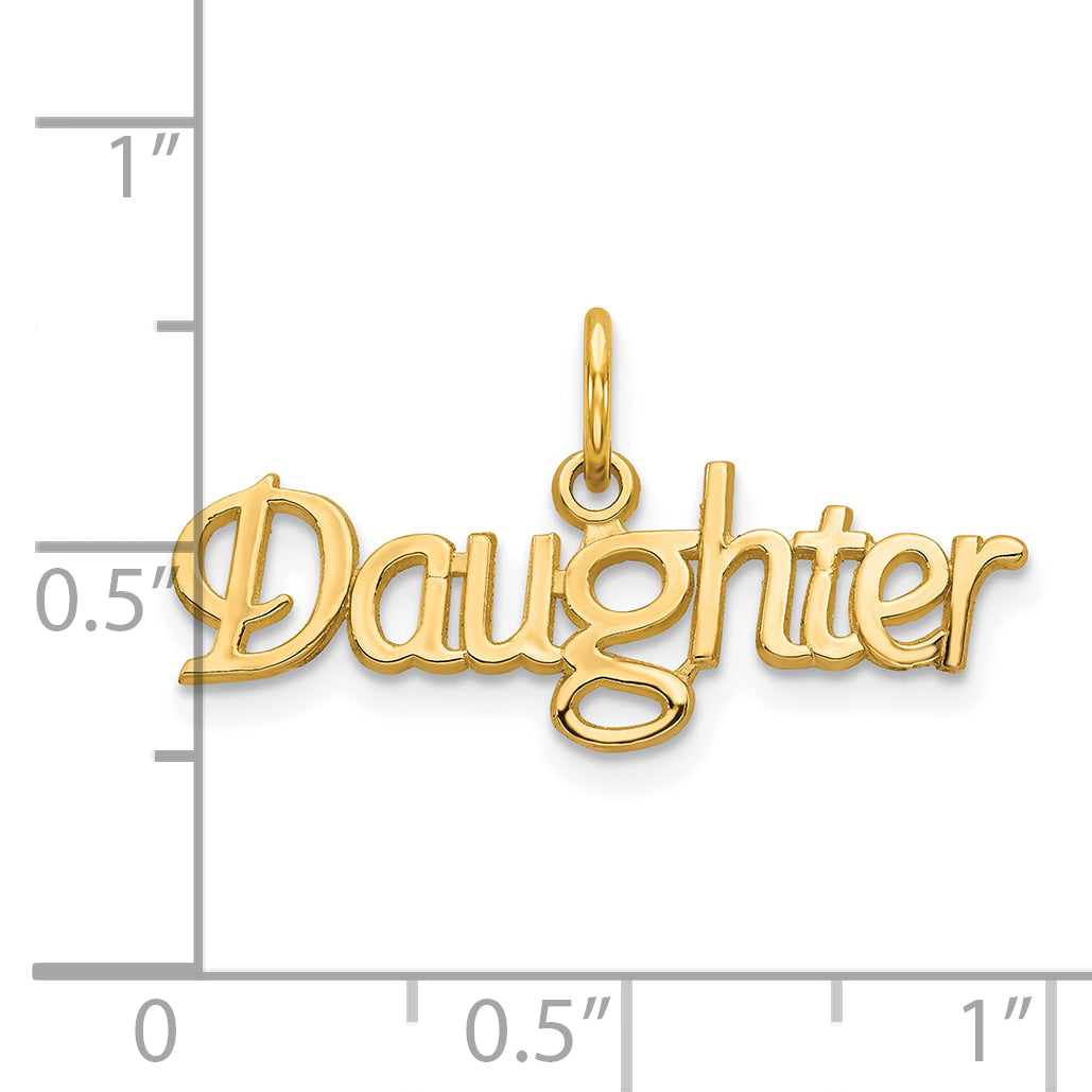 10k Yellow Gold DAUGHTER Charm