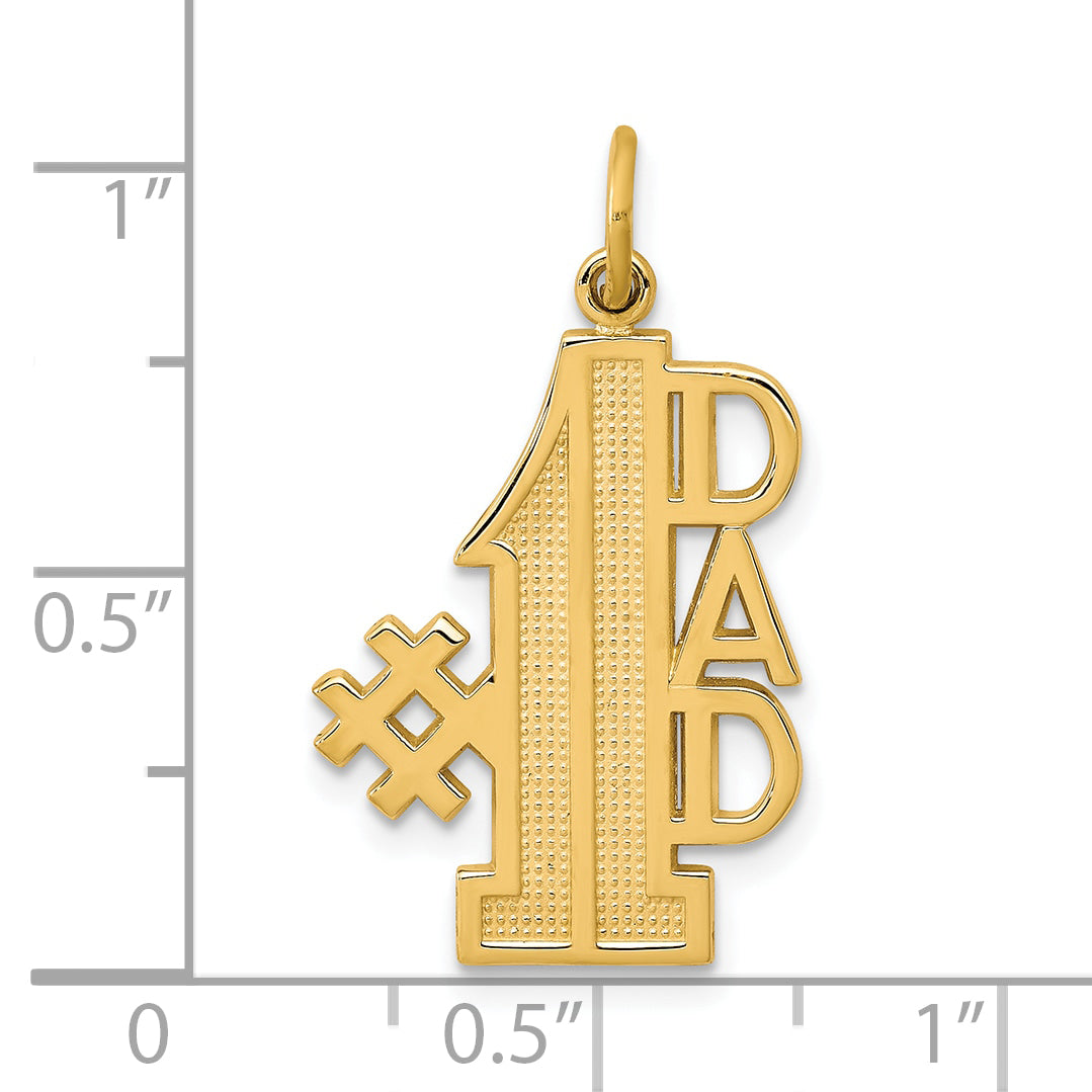 10k Yellow Gold #1 DAD Charm
