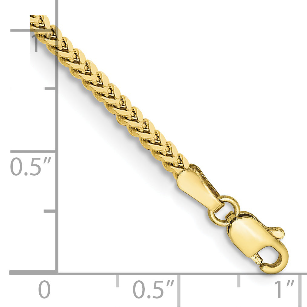 7 Inch 10K 2mm Franco Chain Bracelet