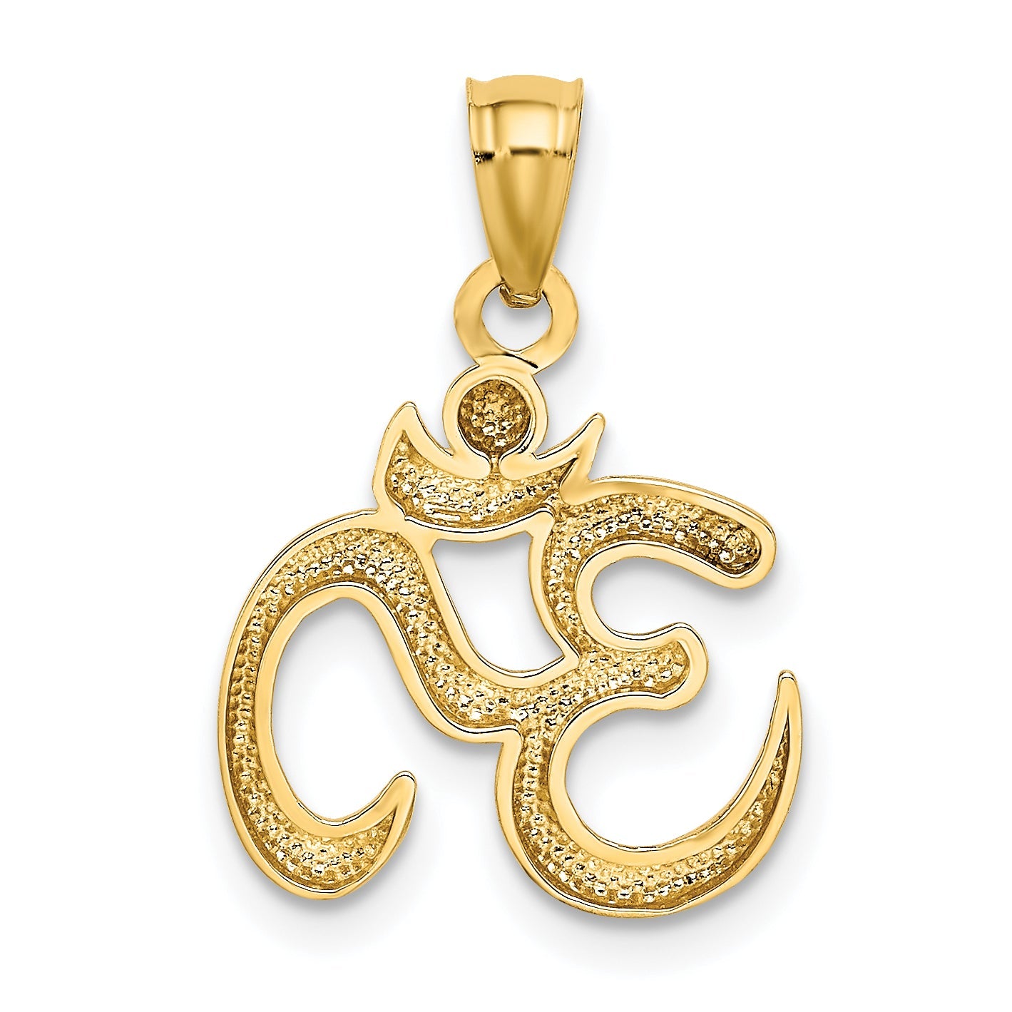 10K Yellow Gold Polished Om Symbol Pendant