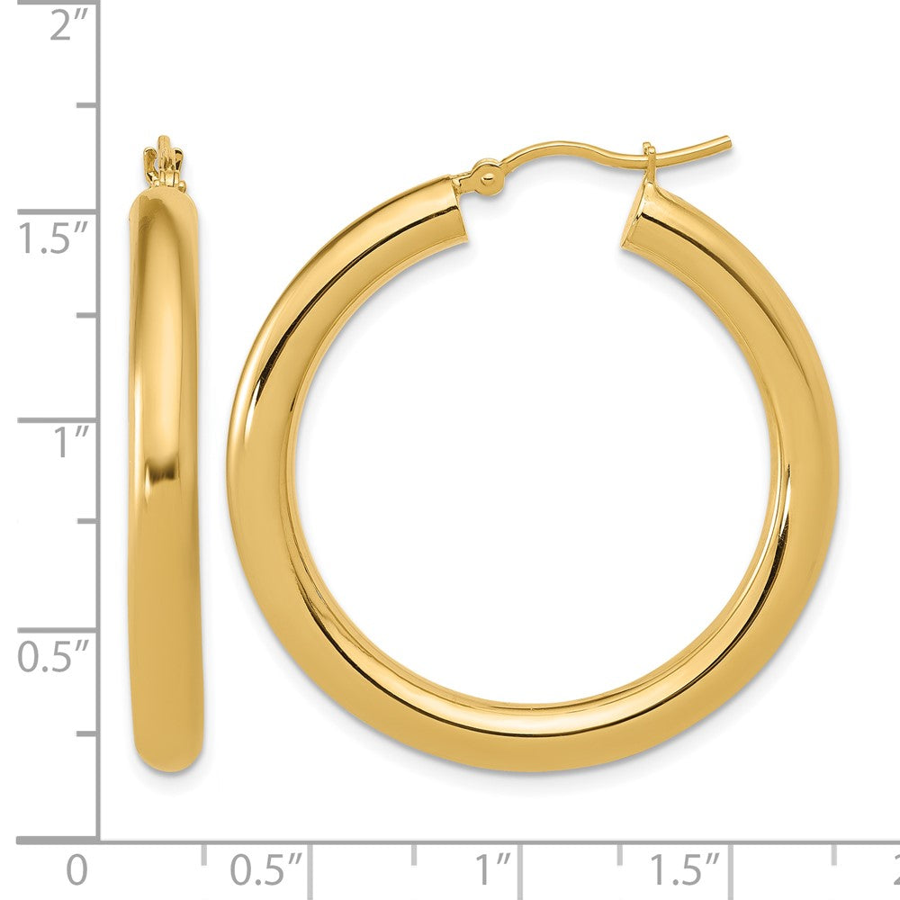 10K Yellow Gold Polished Lightweight Hoop Earrings