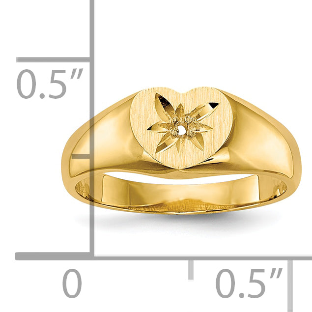 10K Yellow Gold 10K Childs .005Ct. Diamond Ring Mounting