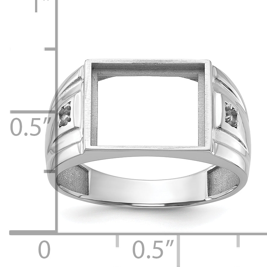 10K White Gold 10K Men'S Ring Mounting
