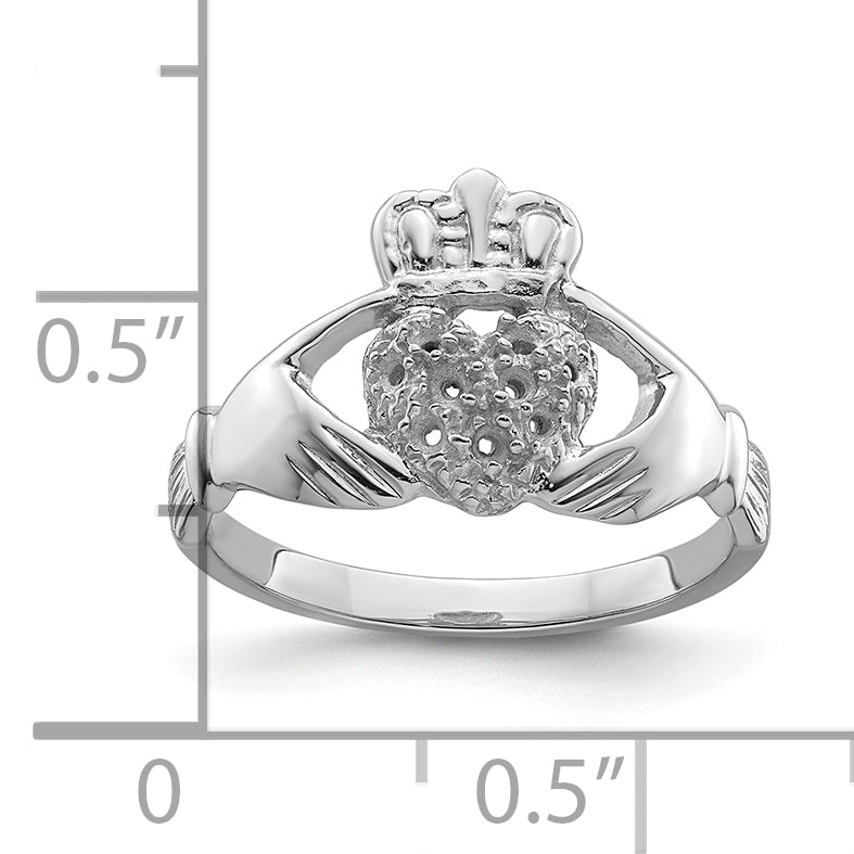 10K White Gold 10K Claddagh Ring Mounting