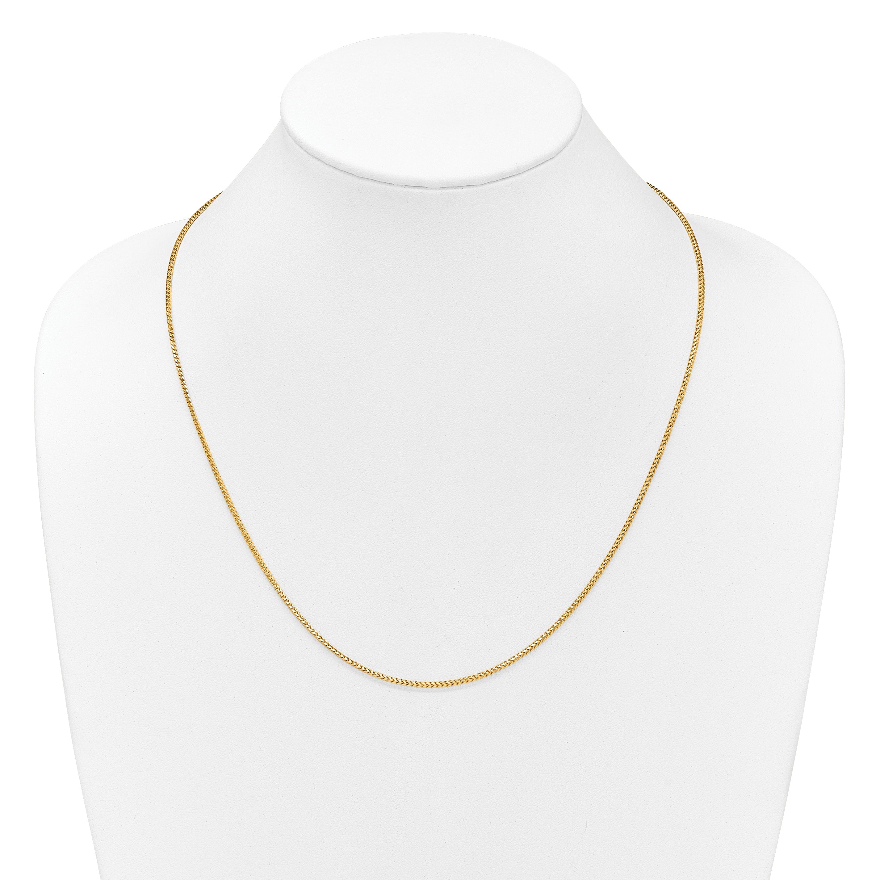 26 Inch 14K Yellow Gold Adjustable 1.5mm Franco Chain Necklace