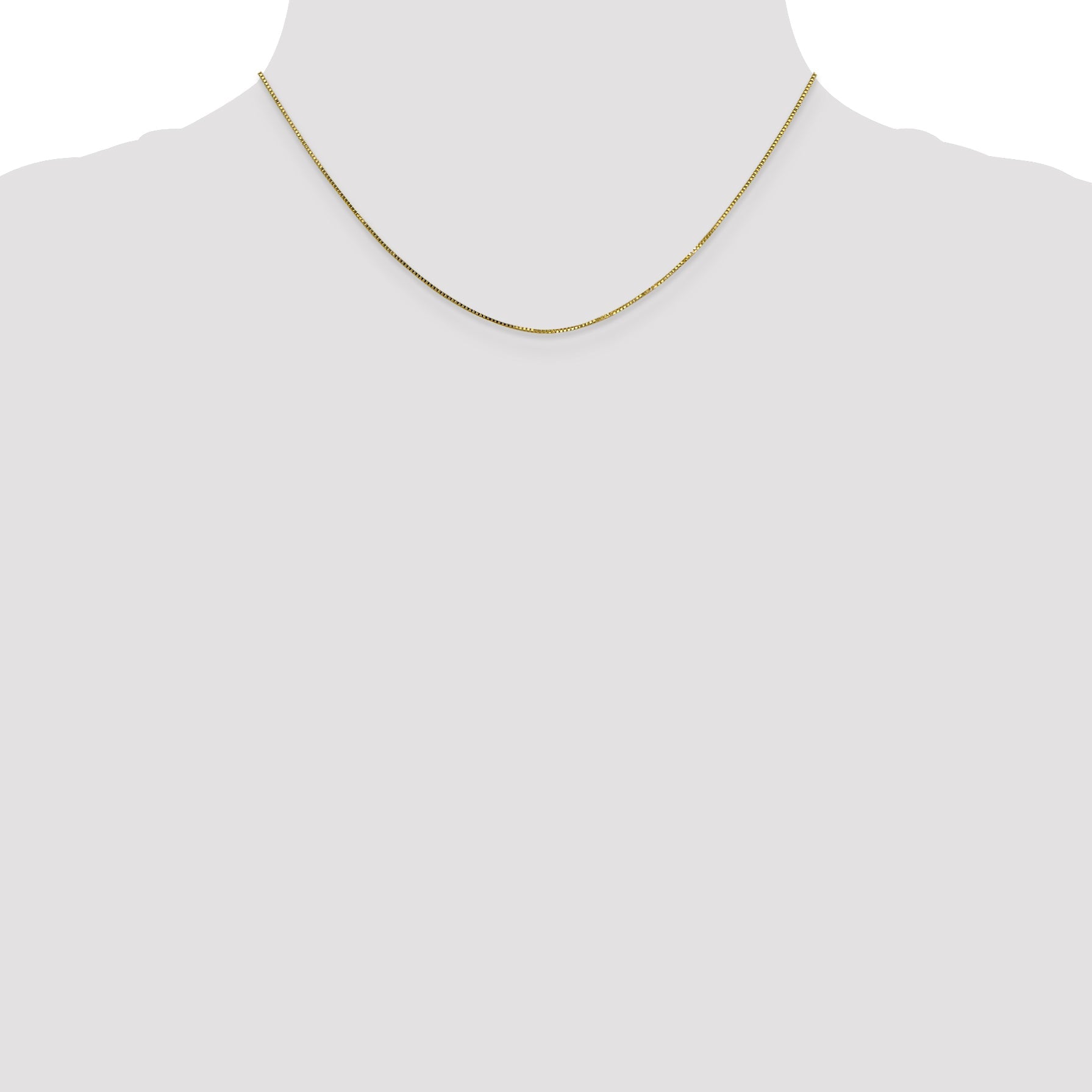 16 Inch 10K Yellow Gold .7mm Box Chain Necklace