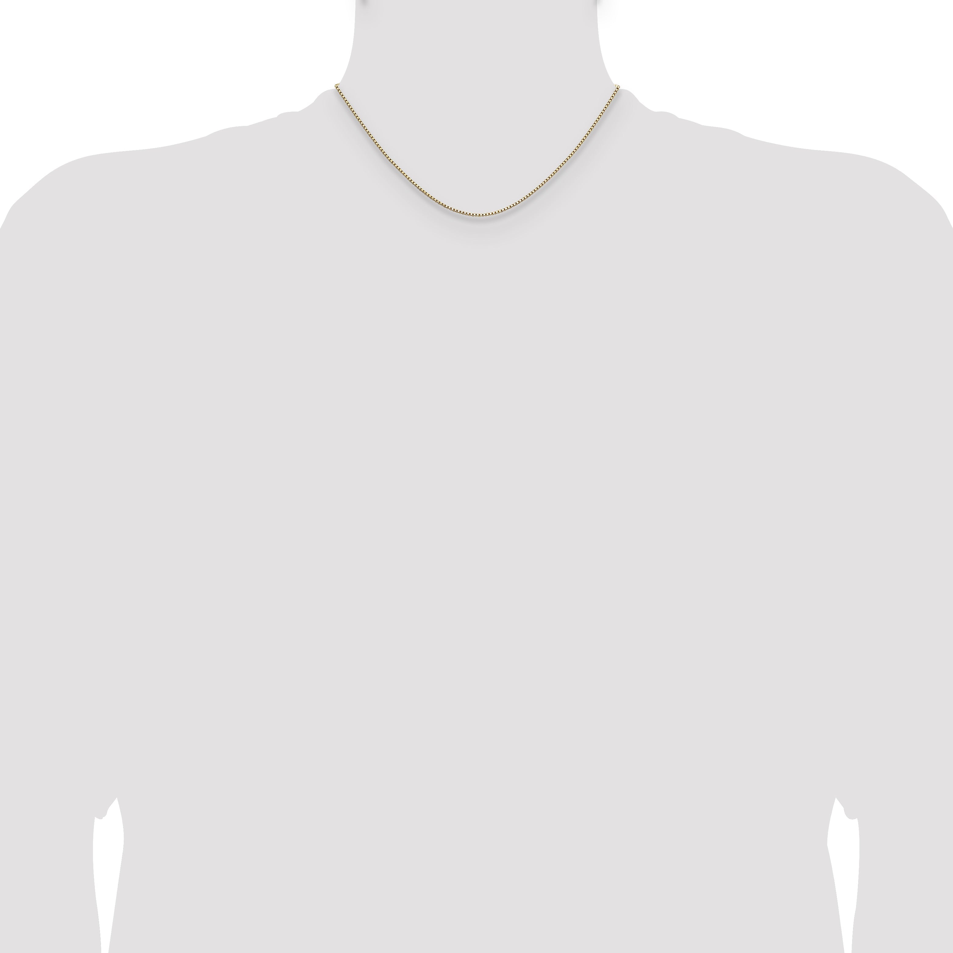 16 Inch 10K Yellow Gold 1.1mm Box Chain Necklace