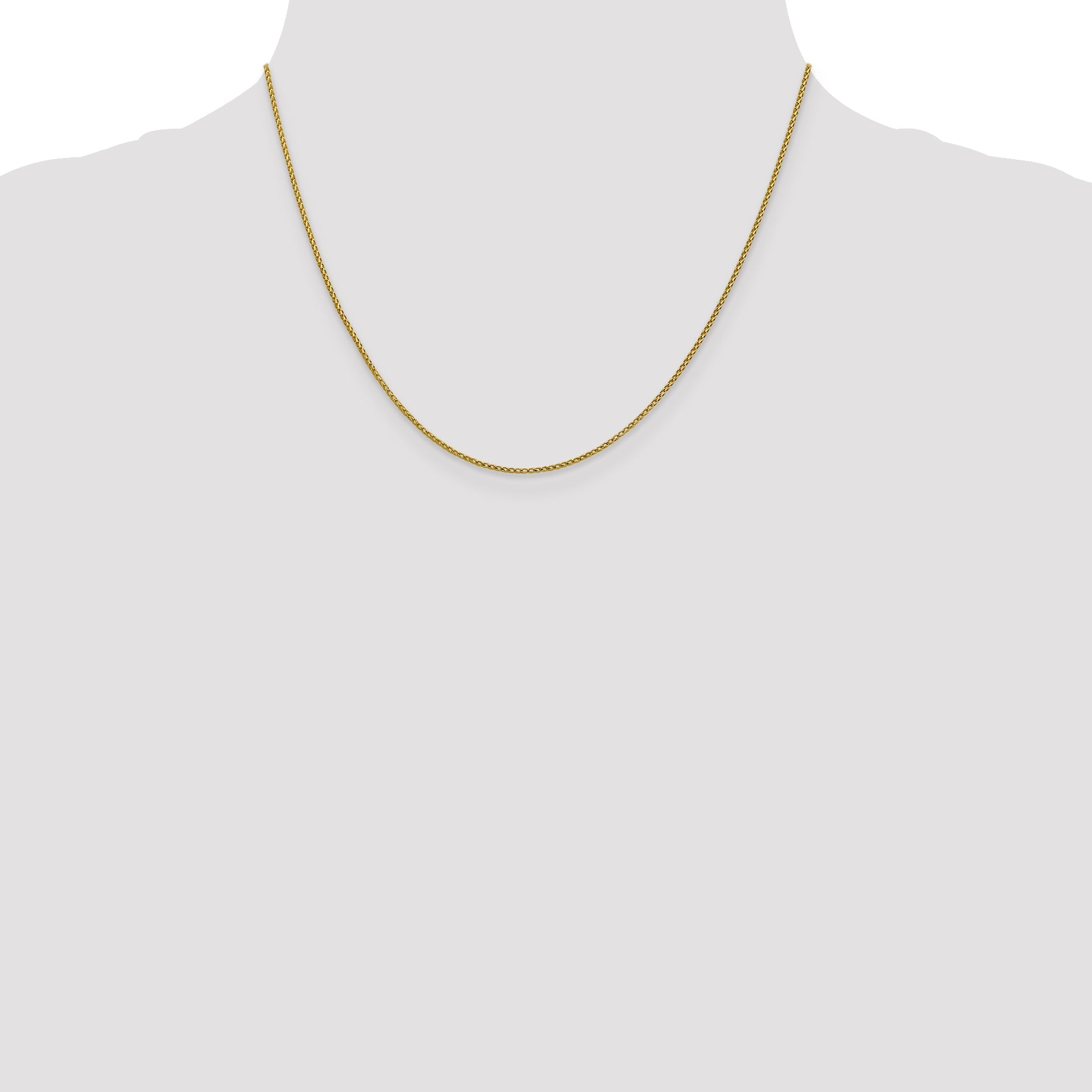 18 Inch 14K 1mm D/C Open Franco Chain Necklace
