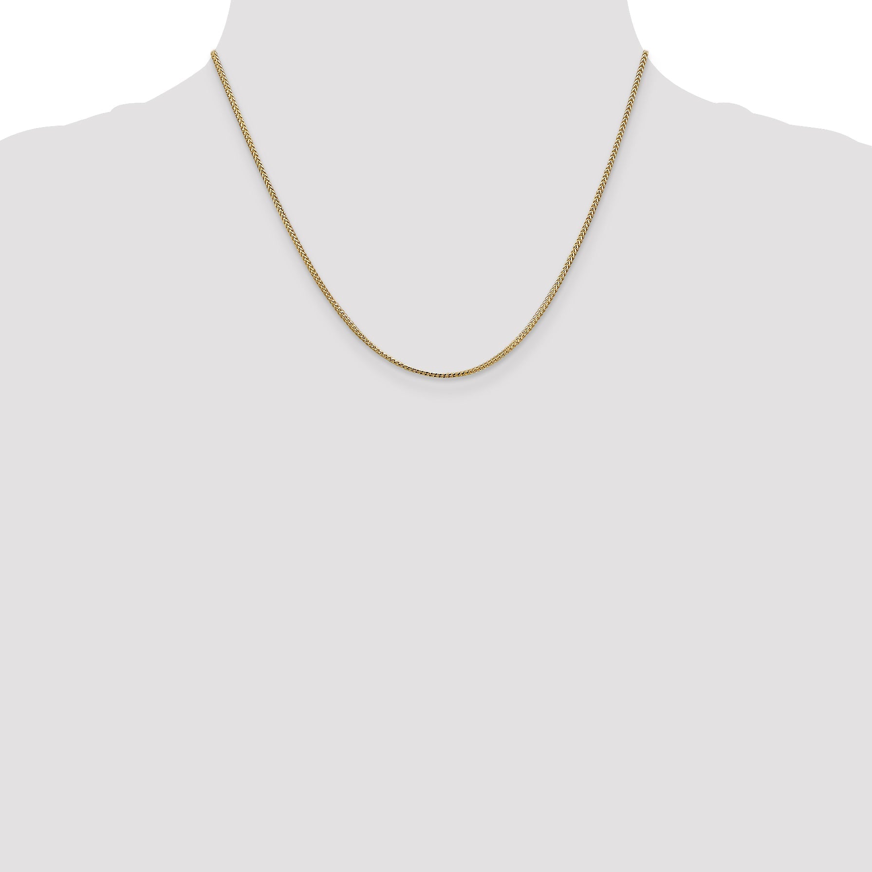 18 Inch 14K 1.1mm Franco Chain Necklace
