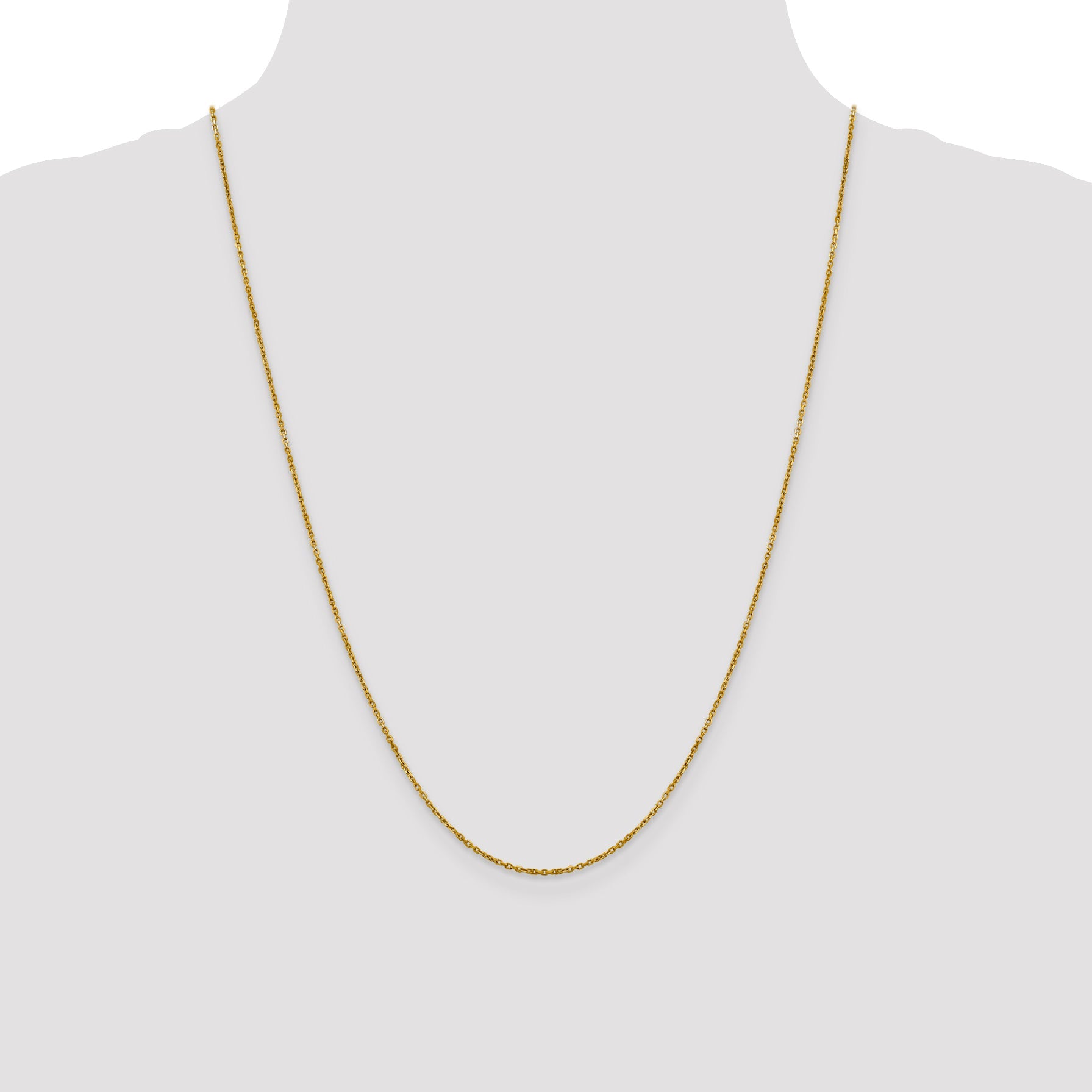 24 Inch 14K 1.25mm D/C Rolo Chain Necklace