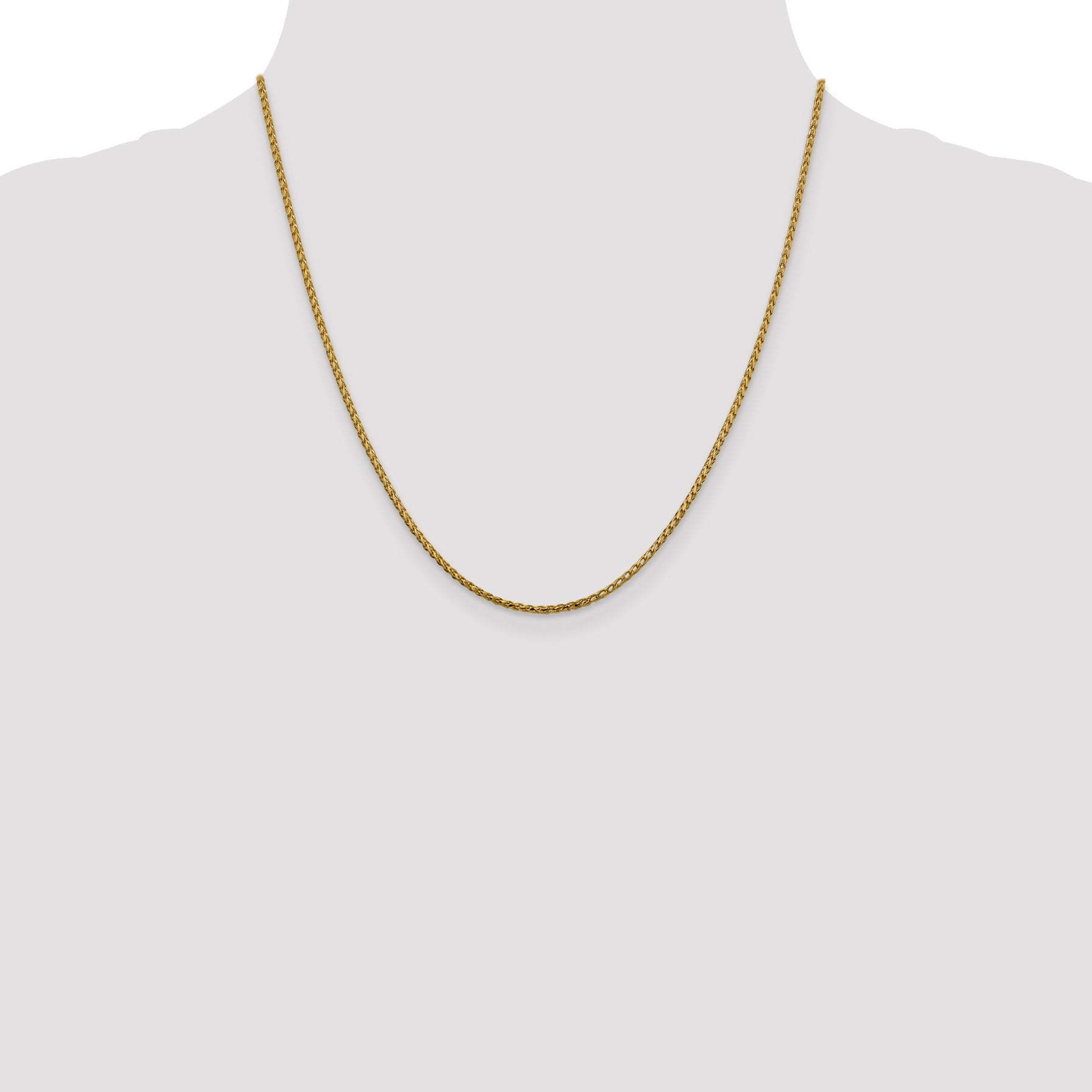 20 Inch 14K 1.6mm D/C Open Franco Chain Necklace