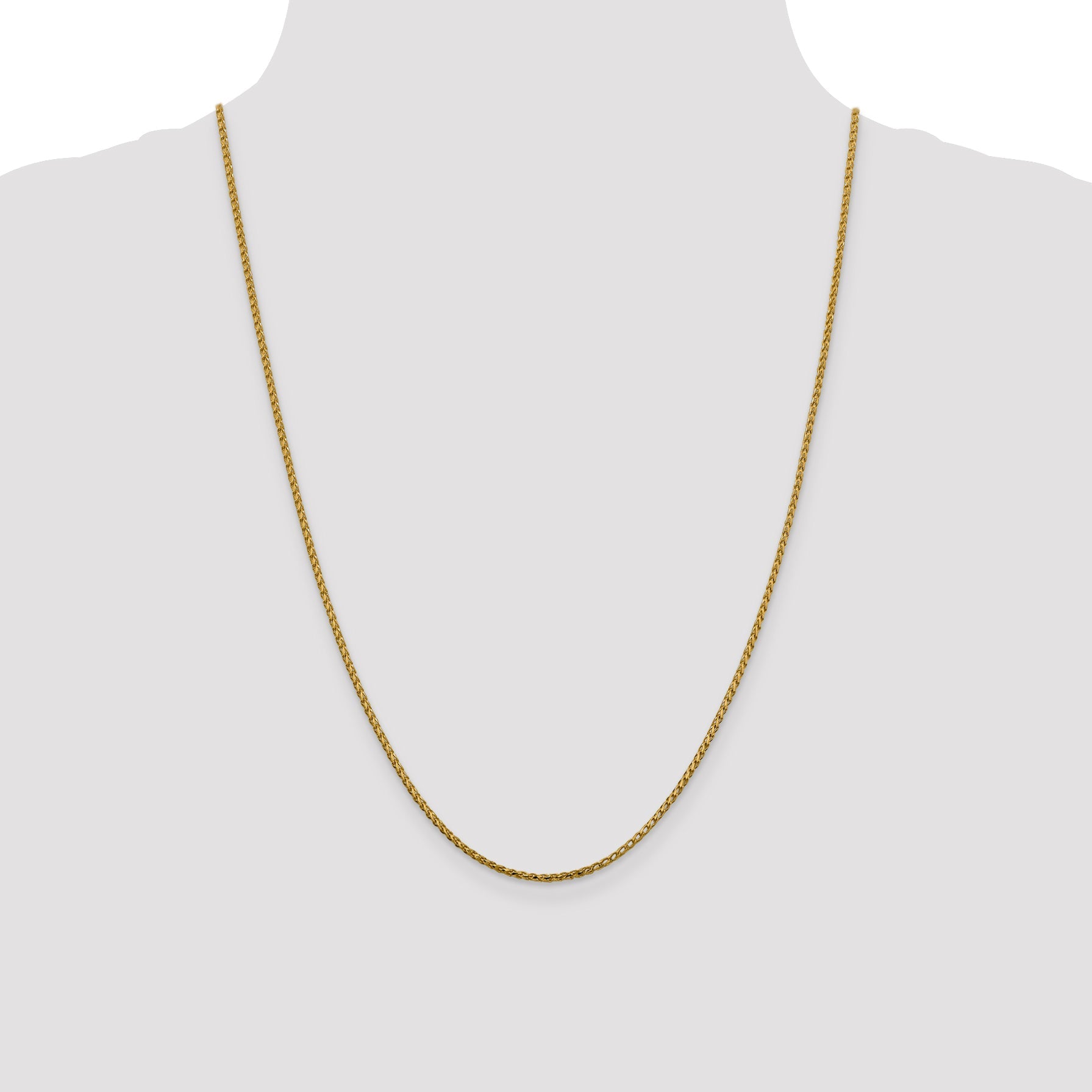 24 Inch 14K 1.6mm D/C Open Franco Chain Necklace