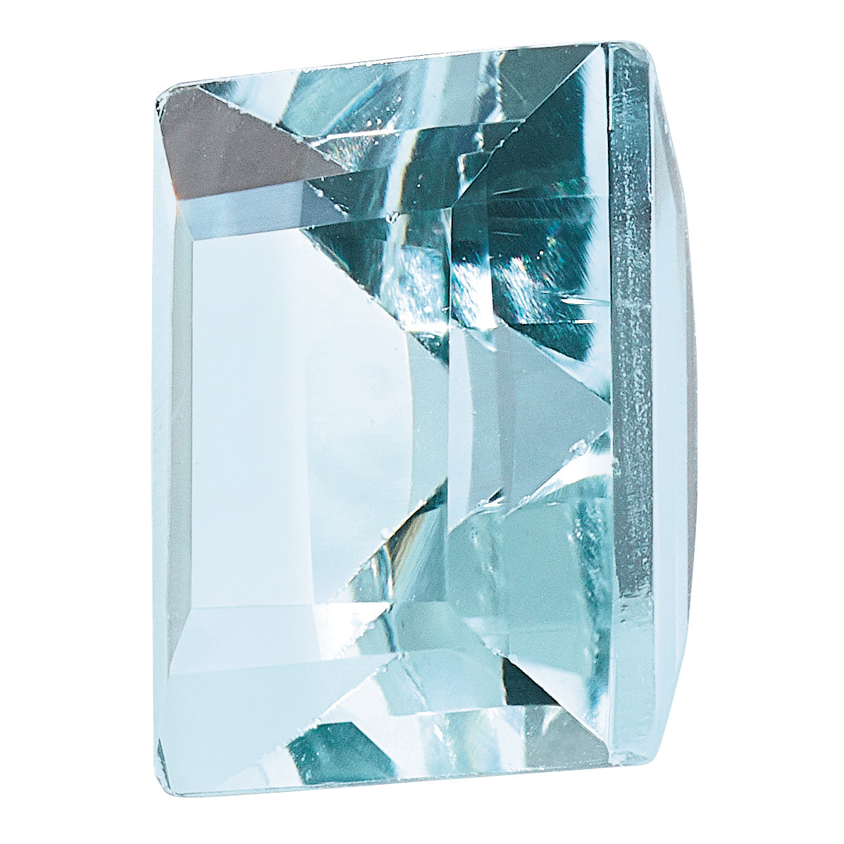 Gemstone Aquamarine Aa Quality 5mm Square Step-Cut