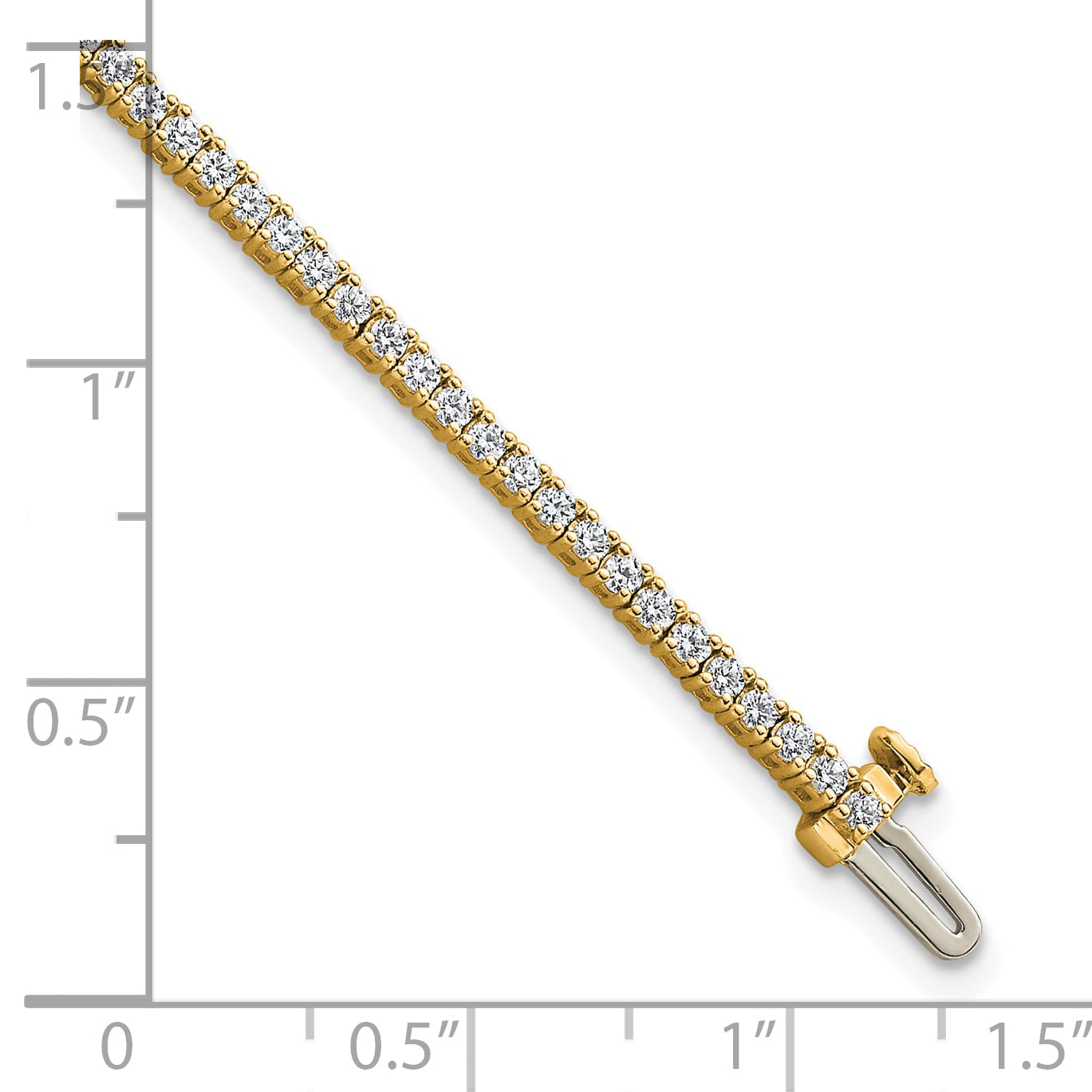 14K Yellow Gold 2 Carat Lab Grown Diamond Vs/Si+ G+ Complete Tennis Bracelet