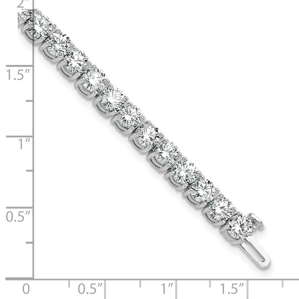 14k White Gold 12 1/2 Ct. Lab Grown Diamond VS/SI+ G+ Tennis Bracelet
