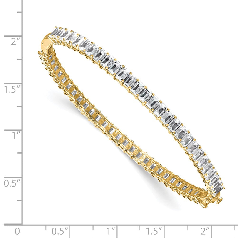 14K Yellow Gold True Origin 6 1/2 Carat Lab Grown Diamond Vs+ F+ 7.5 Inch Bangle