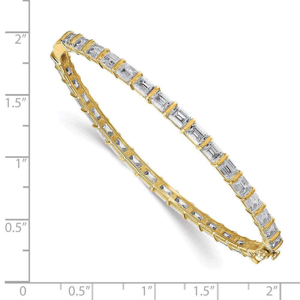 14K Yellow Gold True Origin 7 5/8 Carat Lab Grown Diamond Vs+ F+ 7.5 Inch Bangle