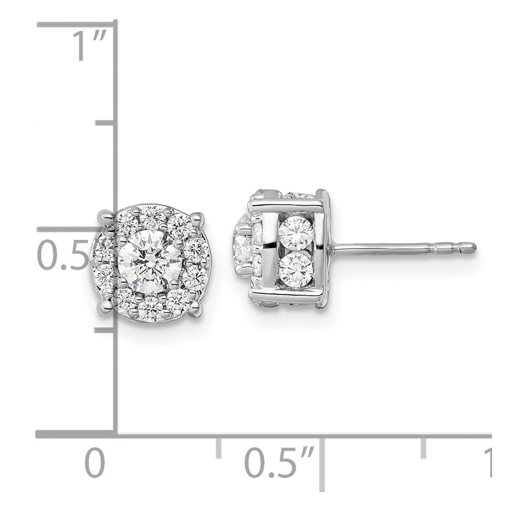 14k White Gold 1 1/2 Ct. Lab Grown Diamond VS/SI+ G+ Post Earrings