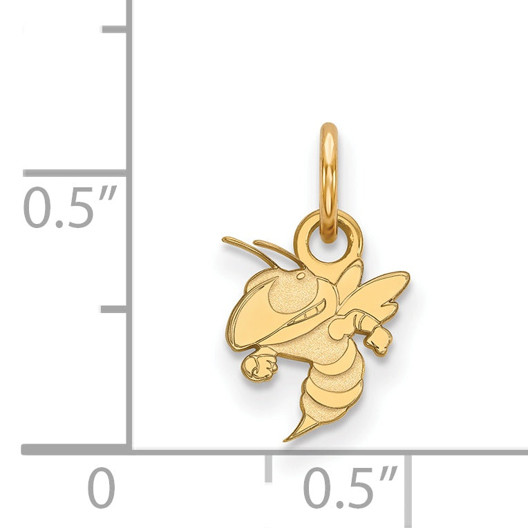 10K Yellow Gold Logoart Georgia Institute Of Technology Jacket Extra Small Pendant