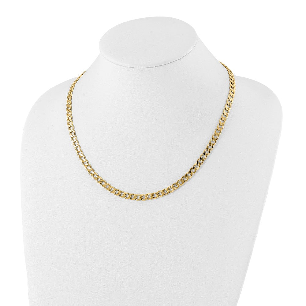 Fashion Kelly Waters Gold Plated 5.5mm Curb 18 Inch Chain Necklace