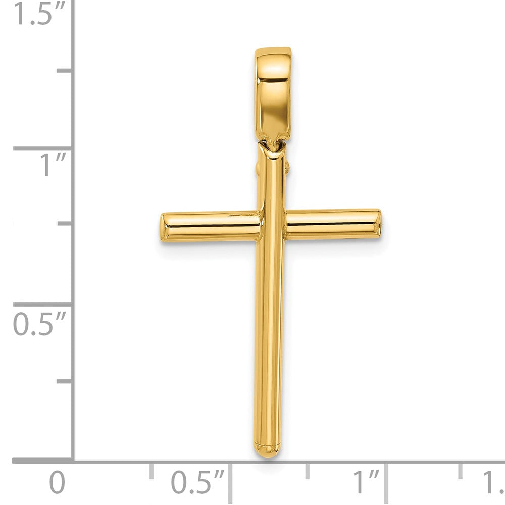14K Yellow Gold Polished Cross Pendant