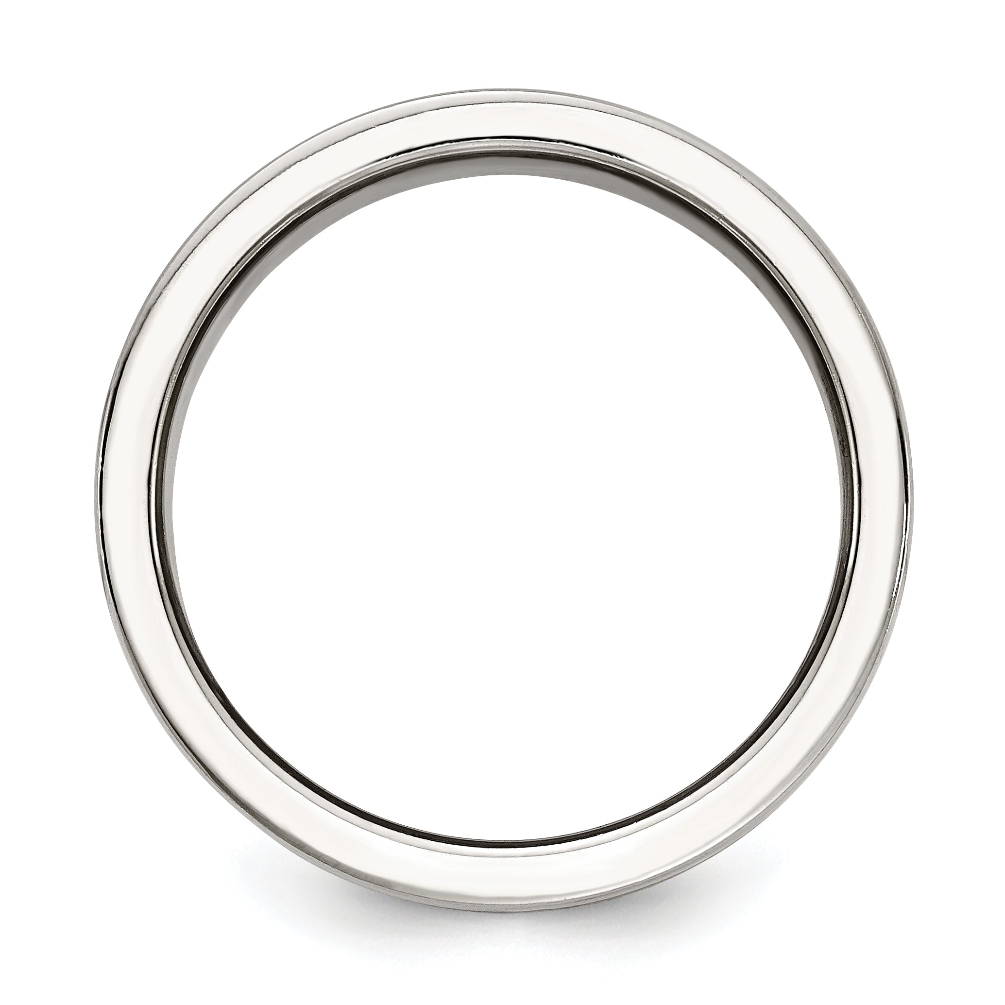 Stainless Steel Boston Bruins Logo Band Ring Size 9