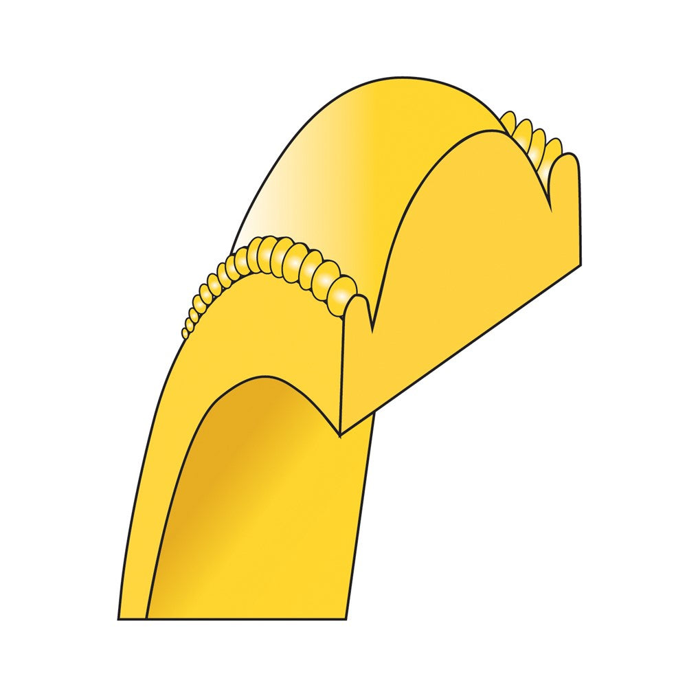 10K Yellow Gold 10Ky 3.5mm Milgrain Half Round Band Size 8