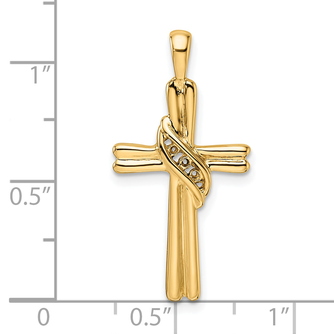 10K Yellow Gold 10K Cross Pendant Mounting