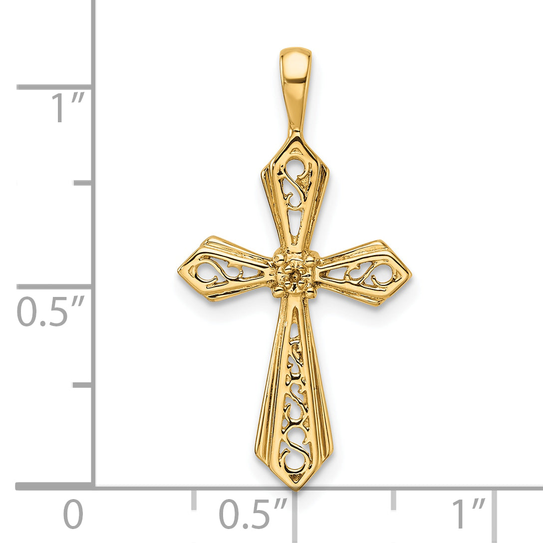 10K Yellow Gold 10K Passion Cross Pendant Mounting