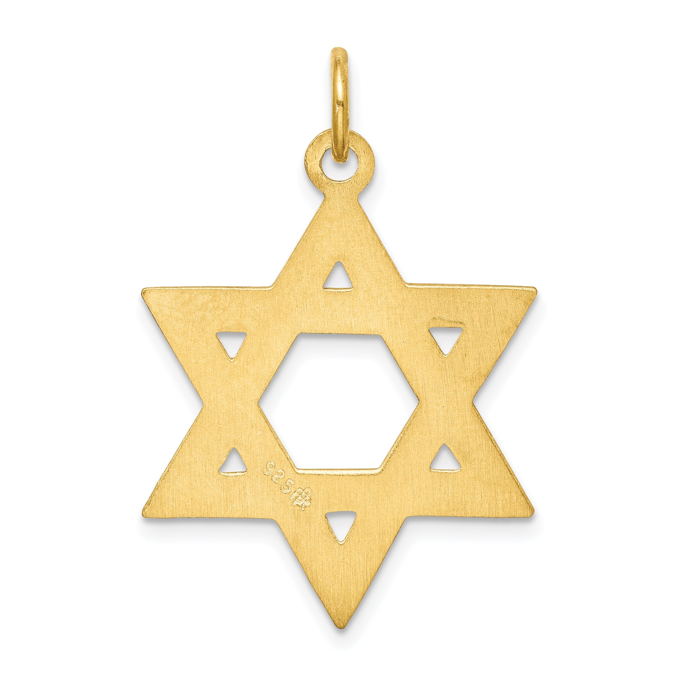 Sterling Silver 24K Gold-Plated Star Of David Pendant