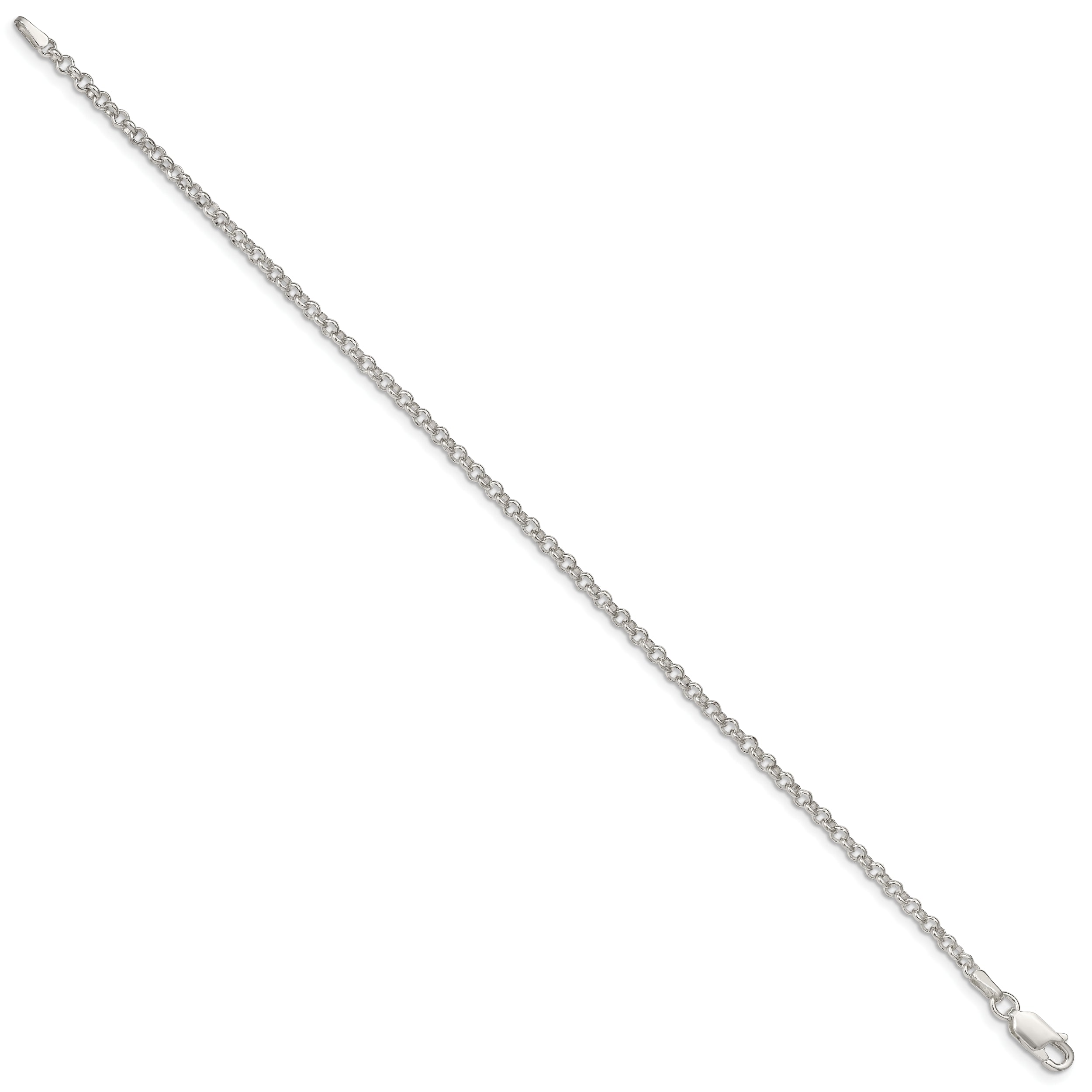 7 Inch Sterling Silver 2.8mm Rolo Chain Bracelet