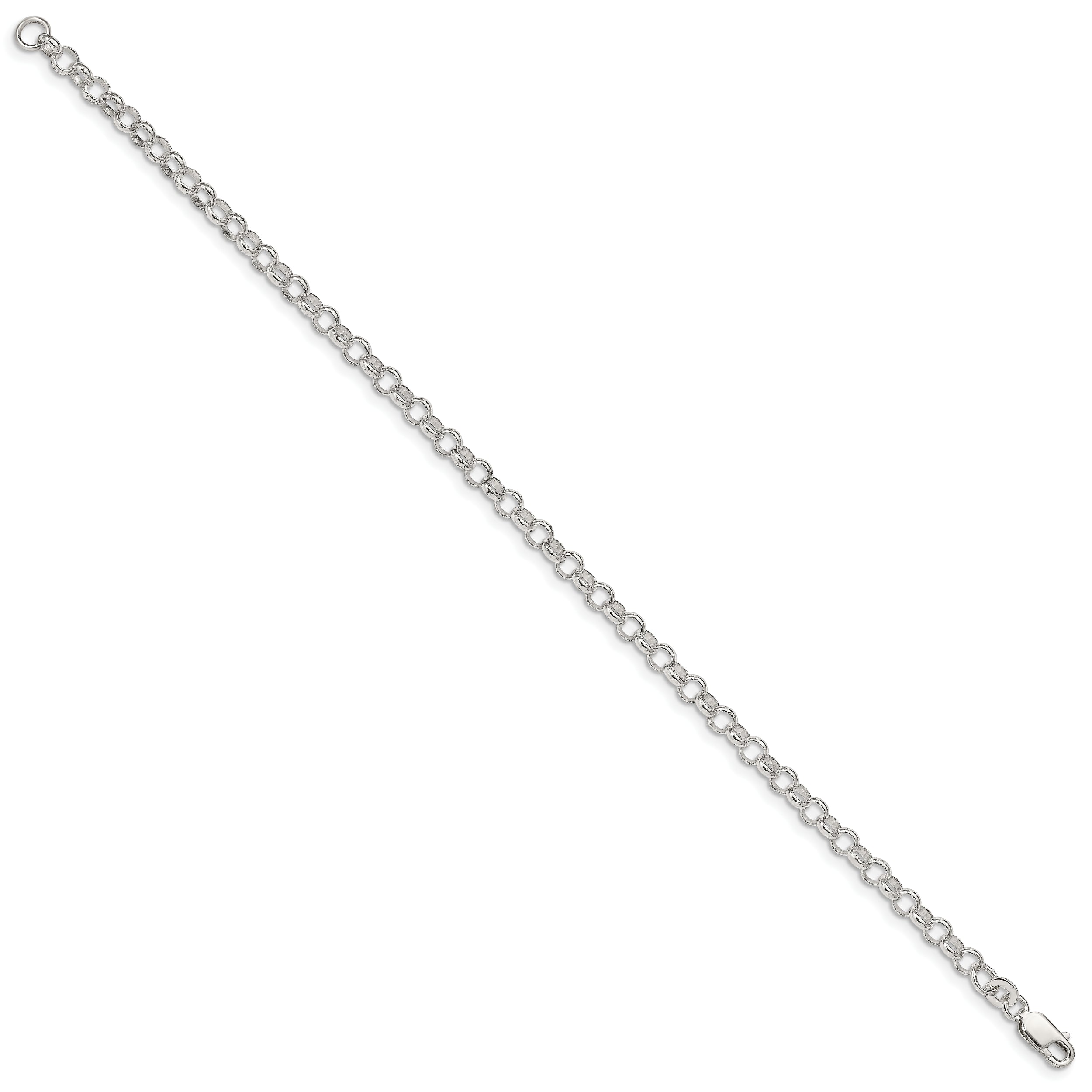 7 Inch Sterling Silver 4mm Rolo Chain Bracelet