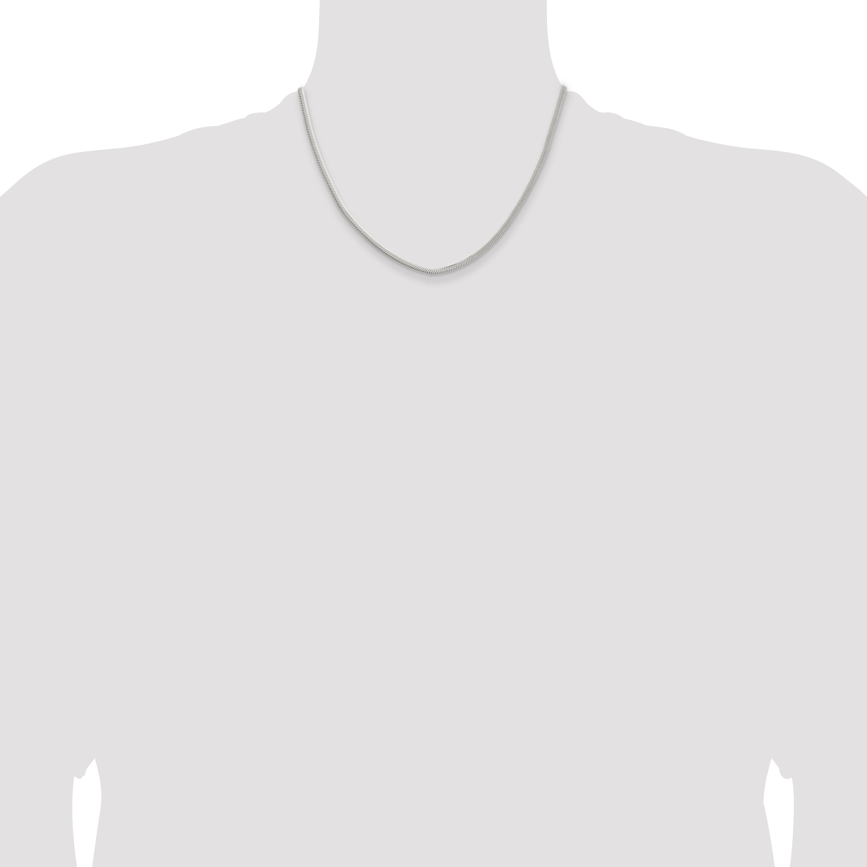 18 Inch Sterling Silver 3.3mm Flat Oval Snake Chain Necklace