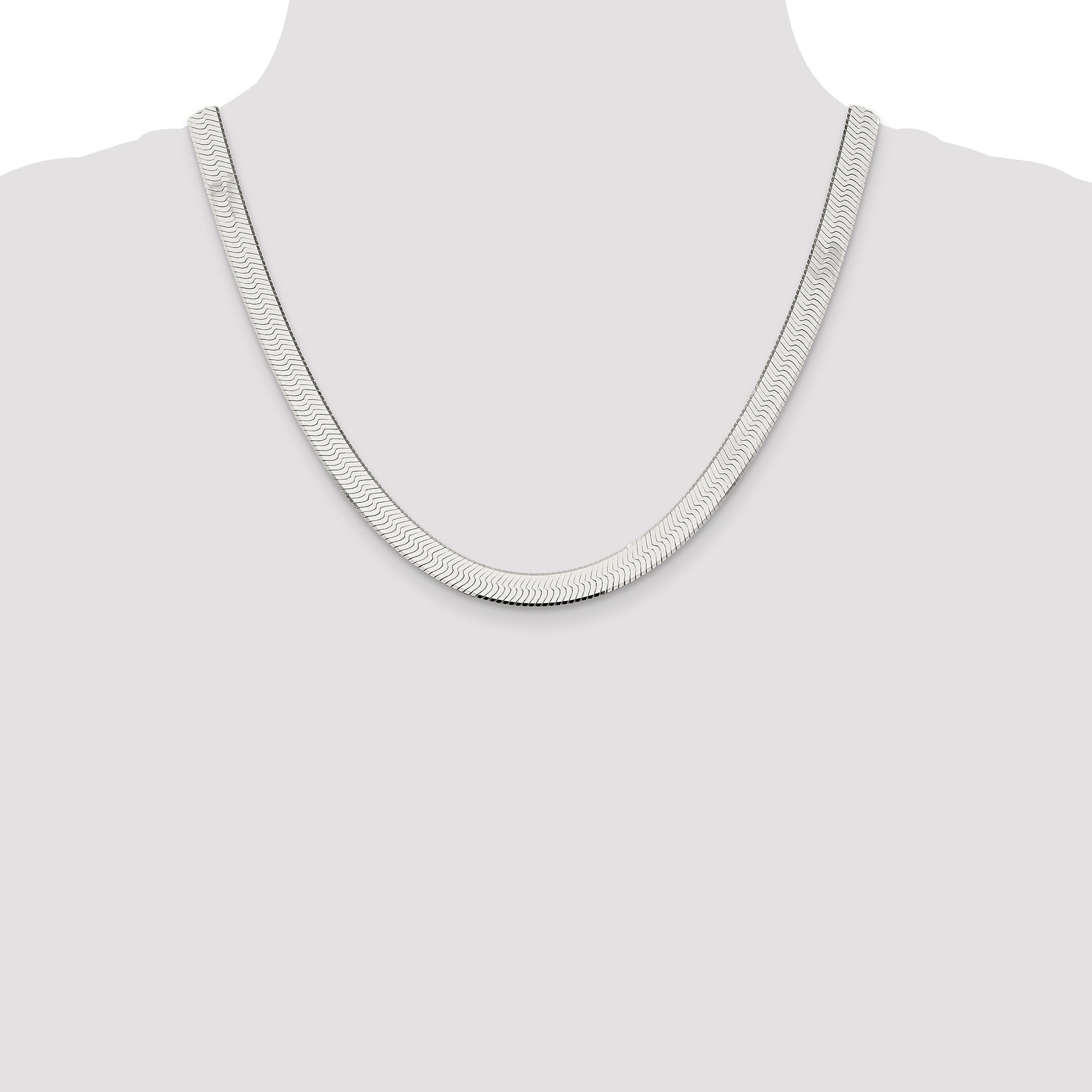 20 Inch Sterling Silver 8mm Magic Herringbone Chain Necklace