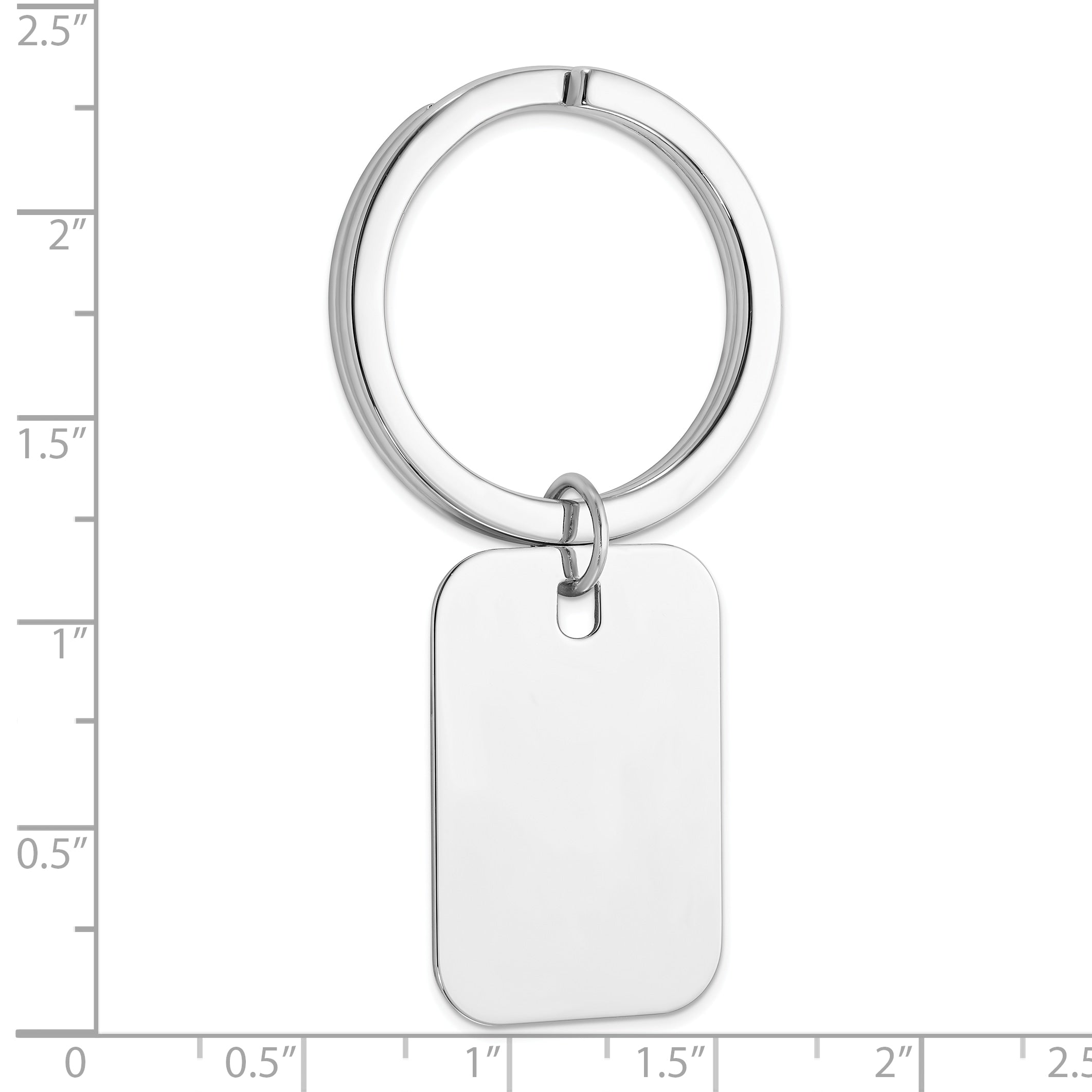 Sterling Silver Rhodium Plated Key Chain