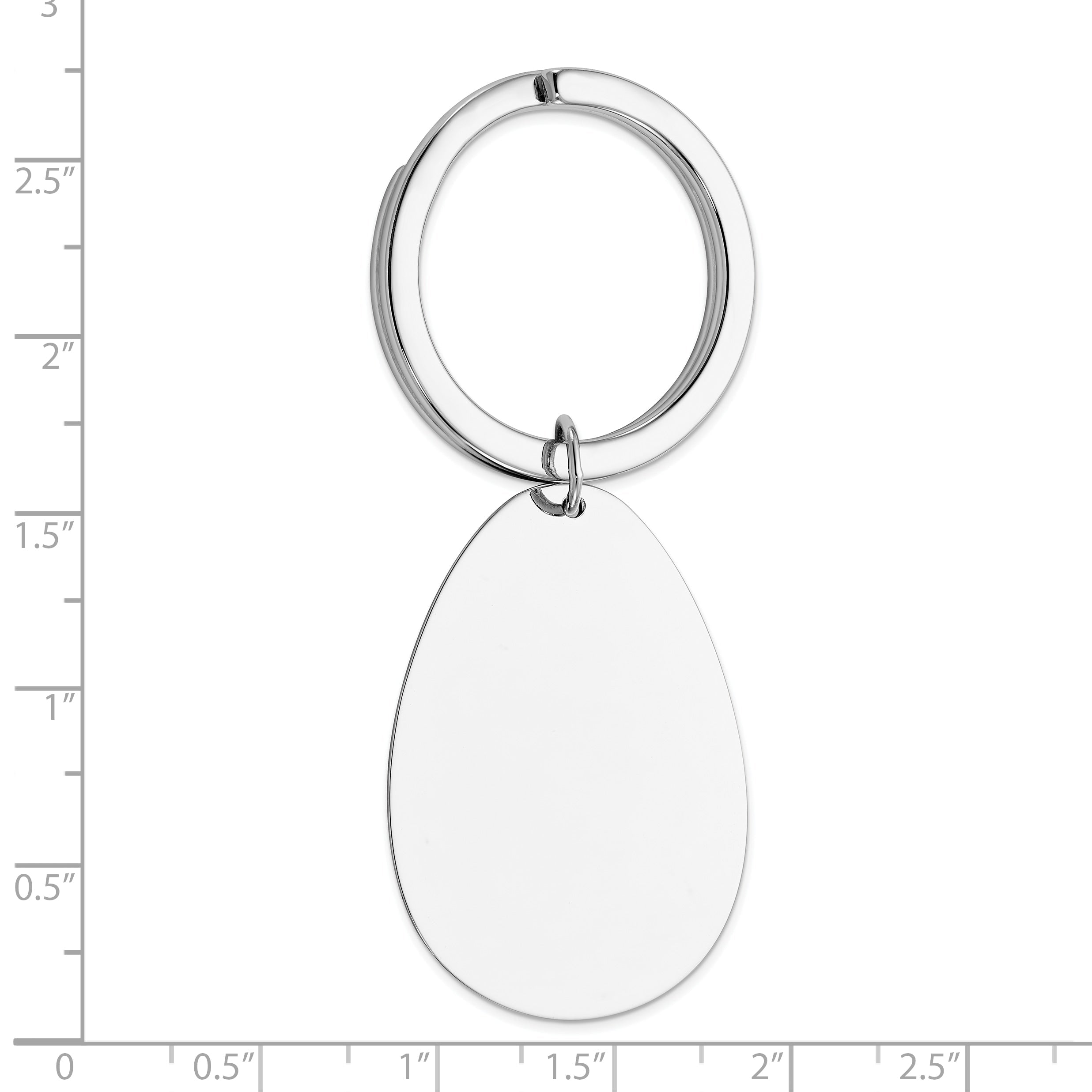 Sterling Silver Rhodium-Plated Key Chain