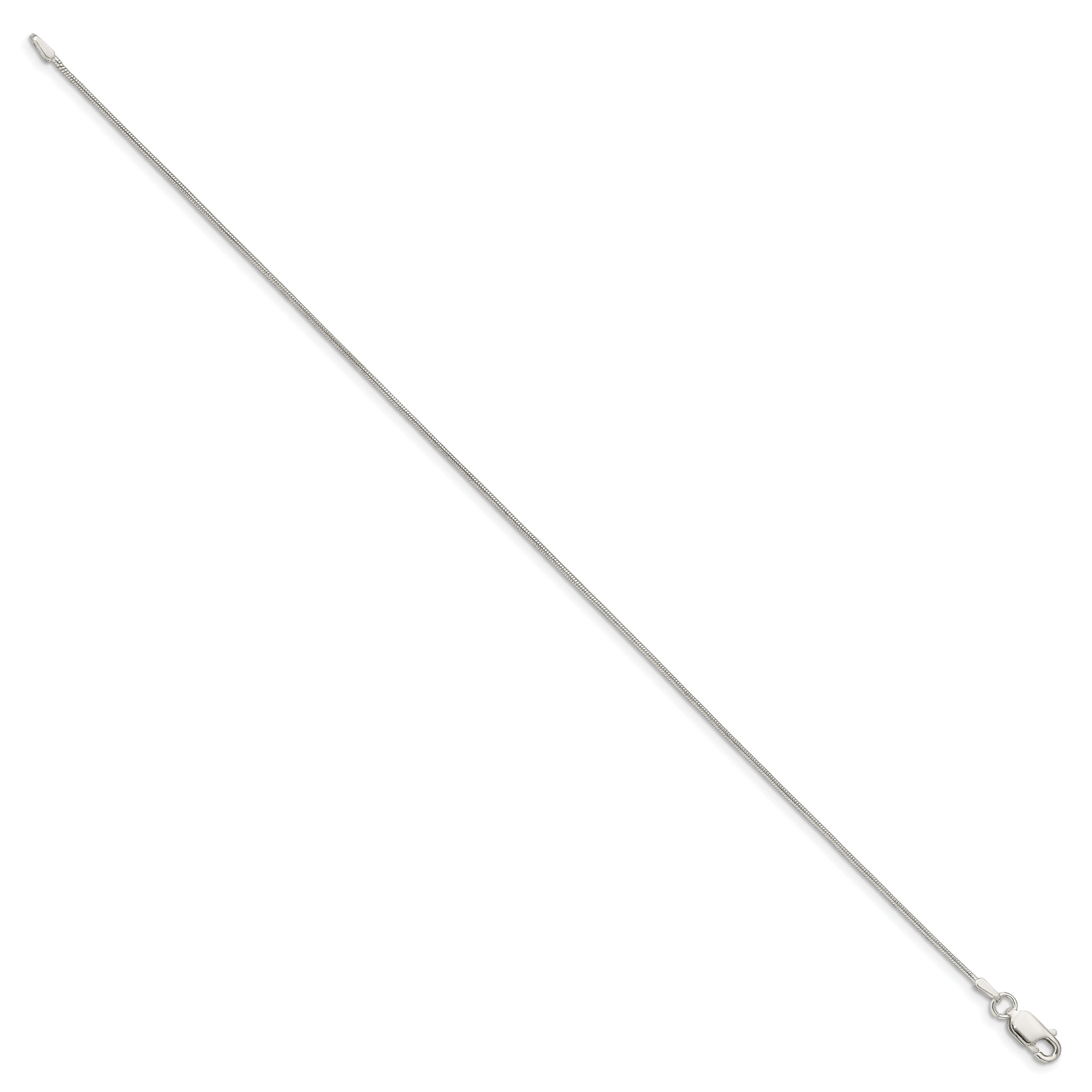 7 Inch Sterling Silver .8mm Snake Chain Bracelet