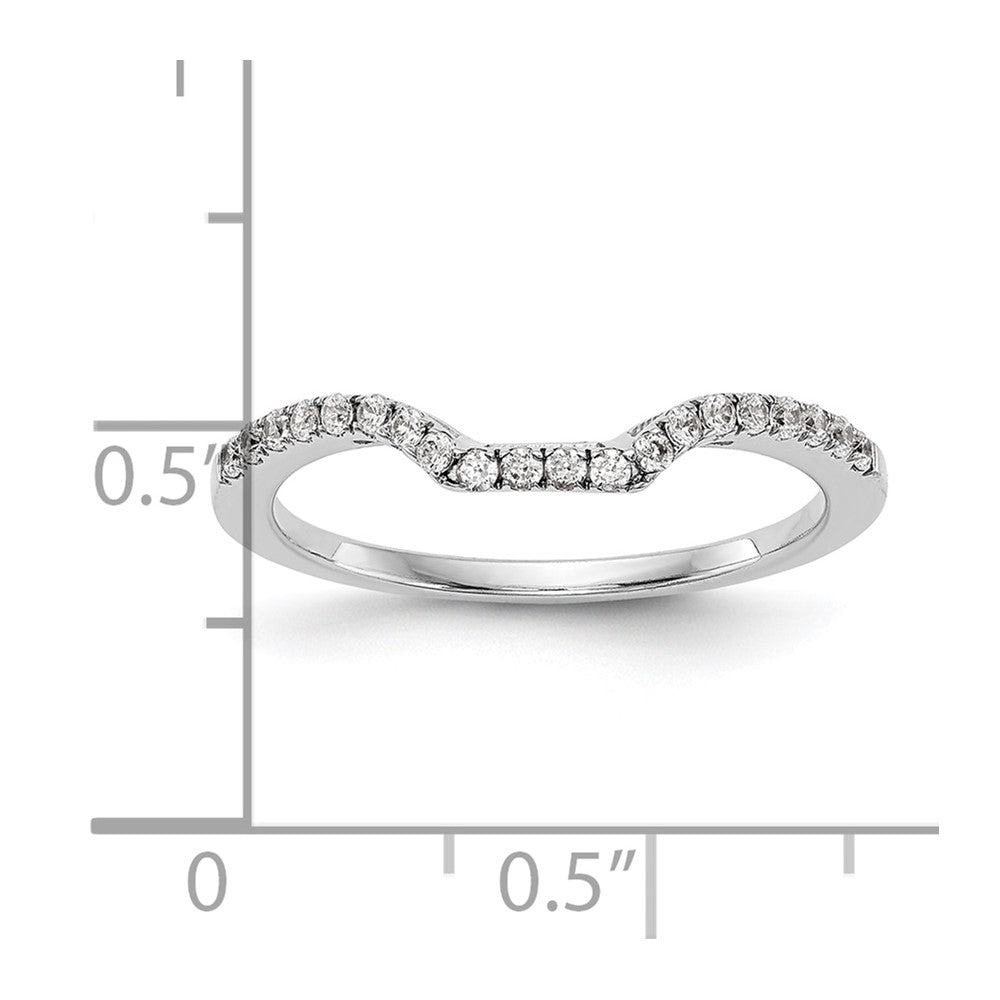 14K White Gold True Origin 1/5 Carat Lab Grown Diamond Vs D E F Wedding Band