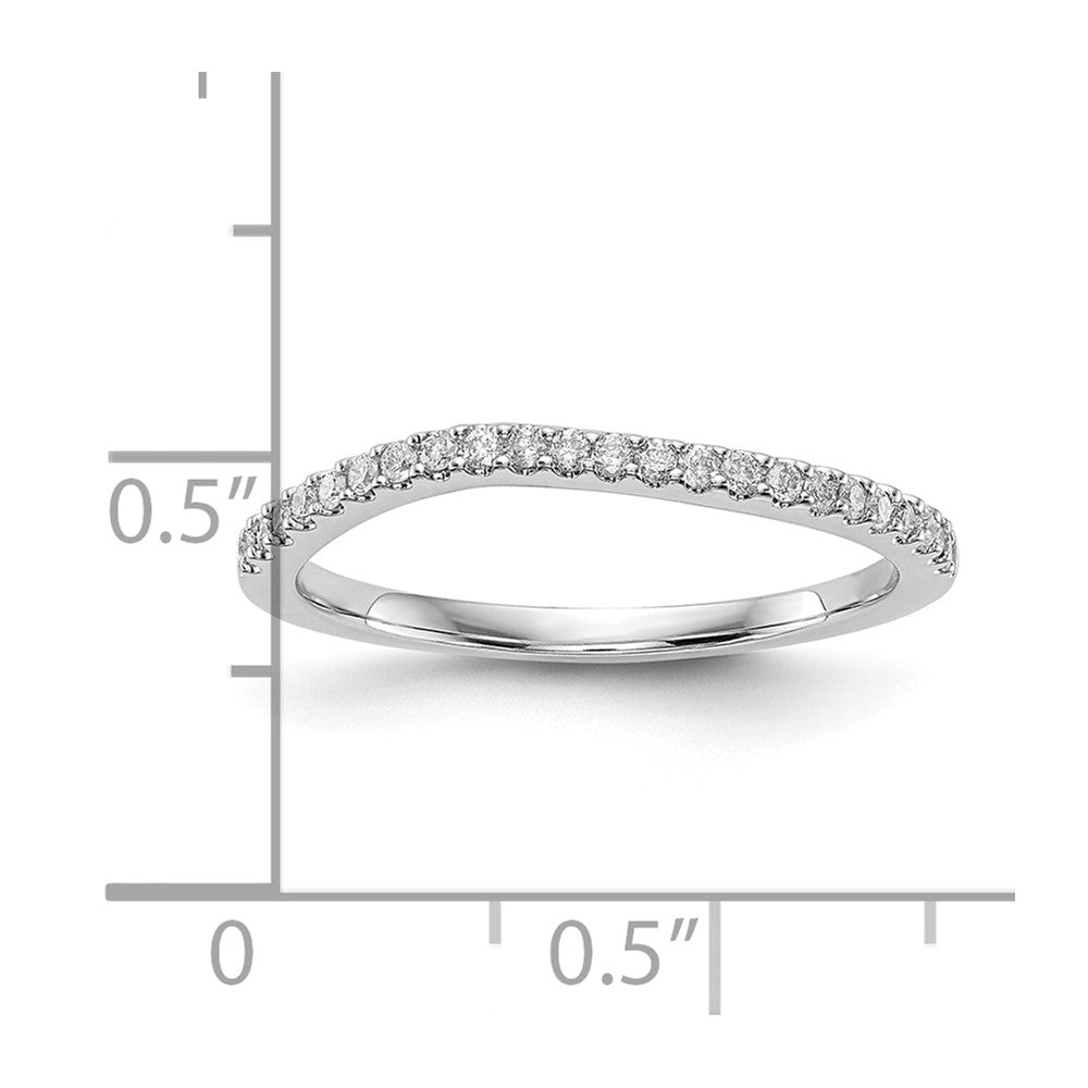 14k White Gold 1/8 Ct. Lab Grown Diamond VS/SI+ G+ Wedding Band Ring