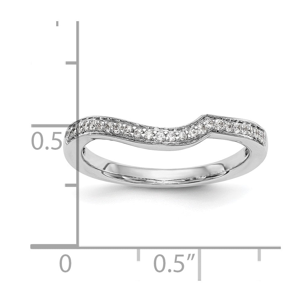 14k White Gold Two-Tone Rose and 1/8 Ct. Lab Grown Diamond VS/SI Wedding Band Ring