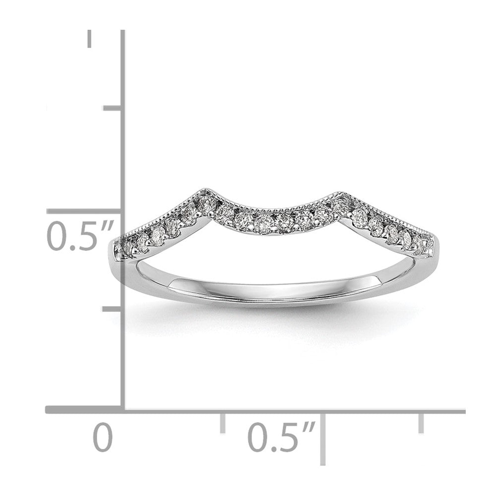14k White Gold 1/8 Ct. Lab Grown Diamond VS/SI+ G+ Wedding Band Ring