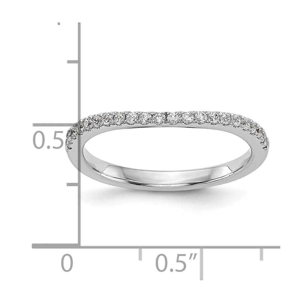 14k White Gold 1/5 Ct. Lab Grown Diamond VS/SI+ G+ Wedding Band Ring