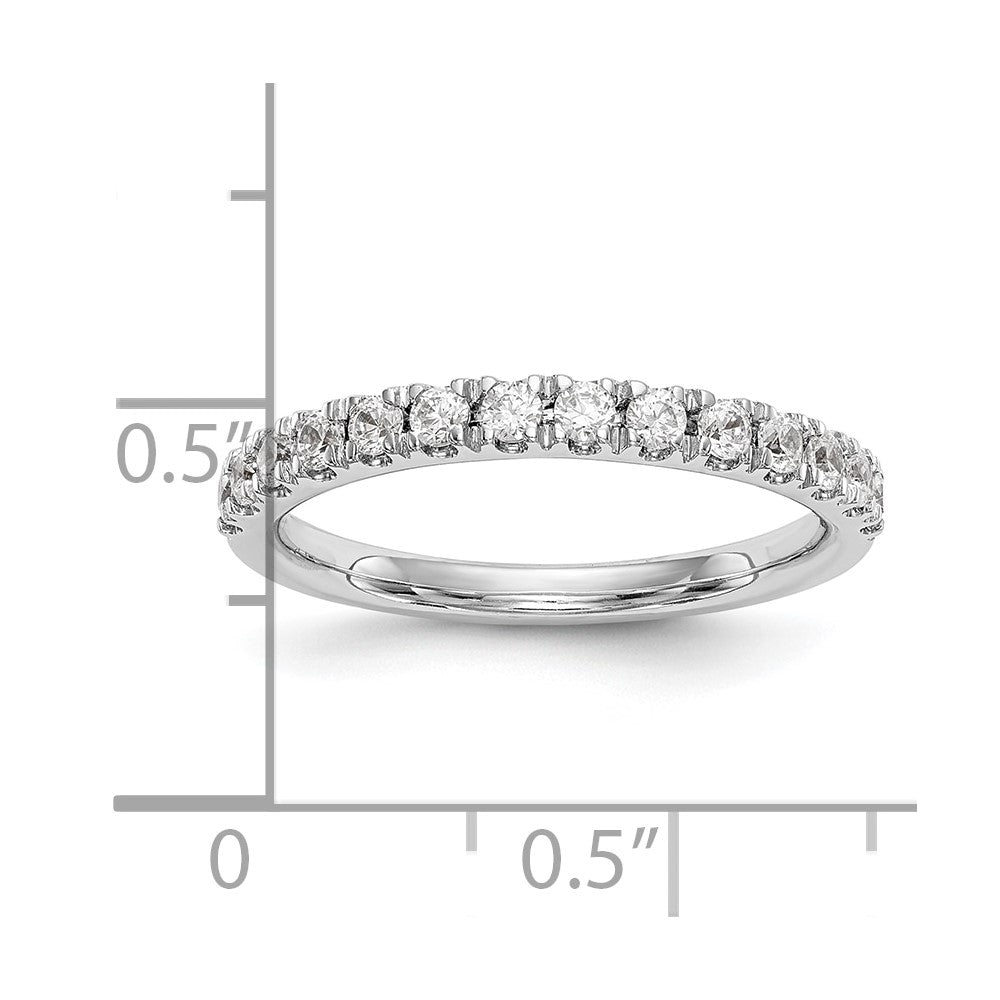 14K White Gold True Origin 3/8 Carat Lab Grown Diamond Vs D E F Wedding Band