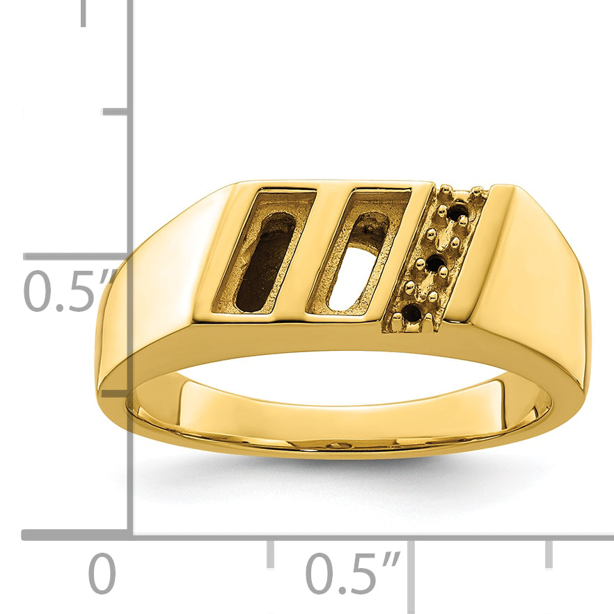 10K Yellow Gold 10K Mens Band Mounting