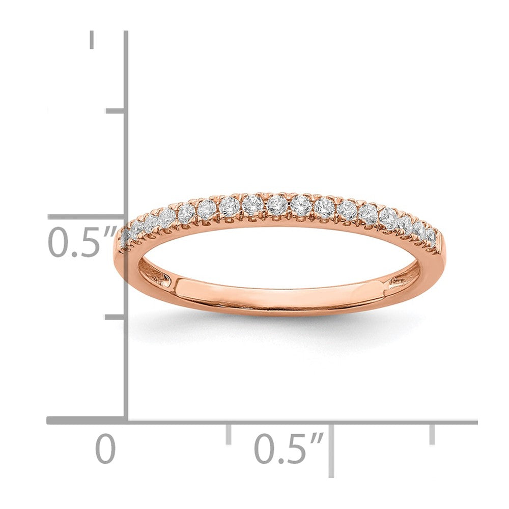 Pure Serenity 14k Rose Gold 1/6 Ct. Lab Grown Diamond VS/SI+ G+ Wedding Band Ring