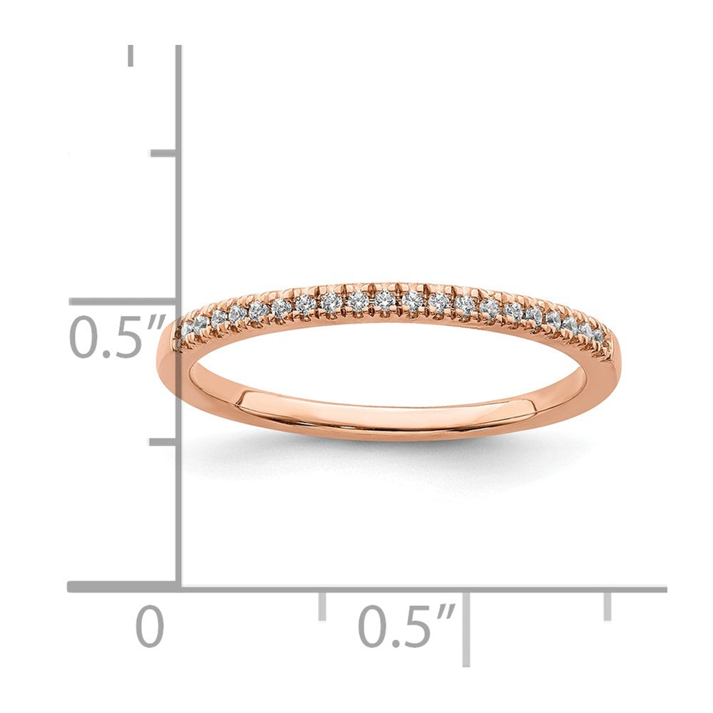 Pure Serenity 14k Rose Gold 1/15 Ct. Lab Grown Diamond VS/SI+ G+ Wedding Band Ring